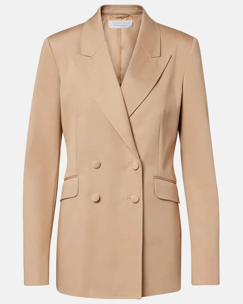 Gabriela Hearst Blazer Angela aus Baumwolle Braun