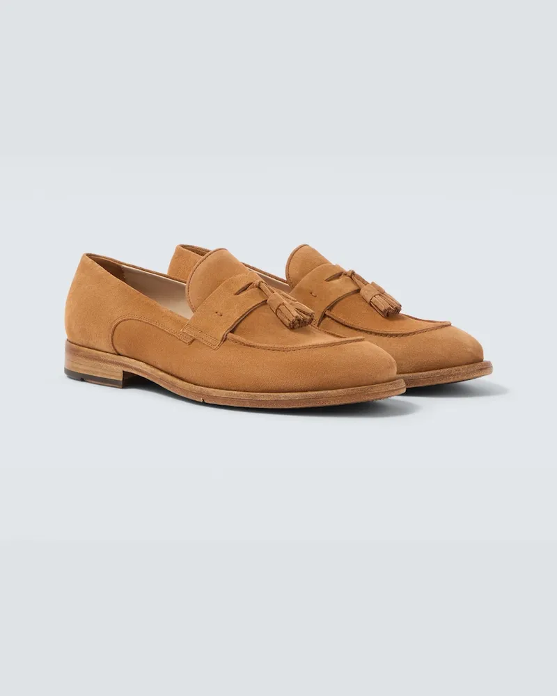 Eleventy Loafers aus Veloursleder Braun