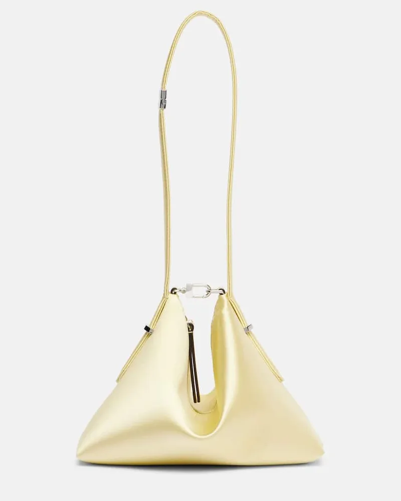 Totême Clutch Scoop Mini aus Satin Gelb