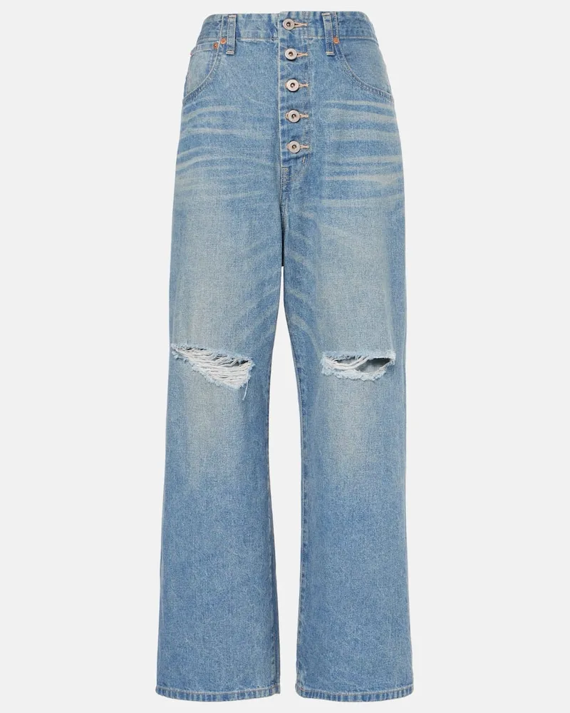 Junya Watanabe Wide-Leg Jeans Blau
