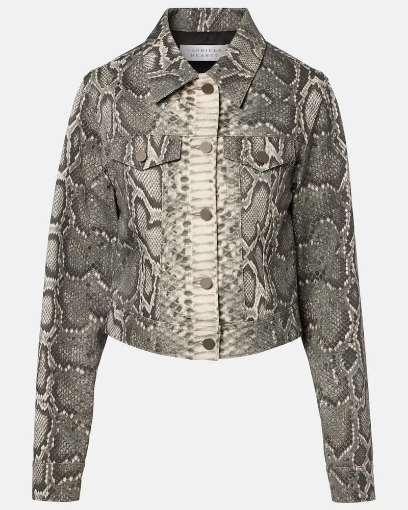 Gabriela Hearst Cropped-Jeansjacke Bronte Grau