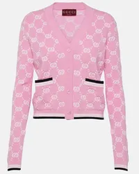 Gucci Cardigan GG aus Baumwolle Pink