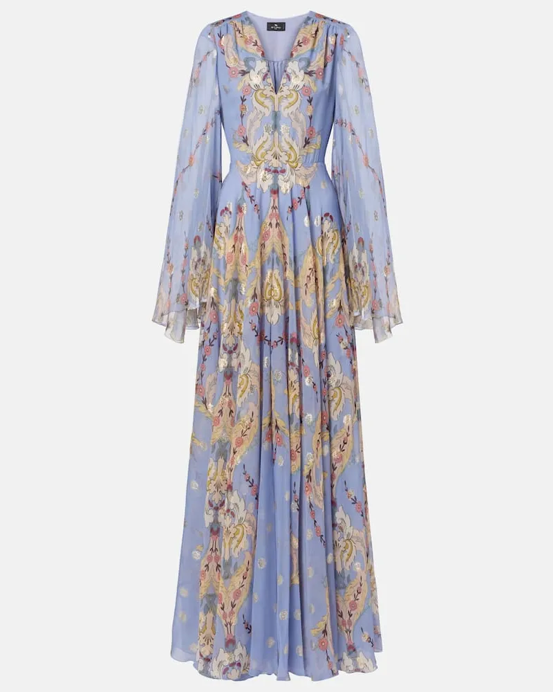 Etro Robe aus Seiden-Georgette Violett
