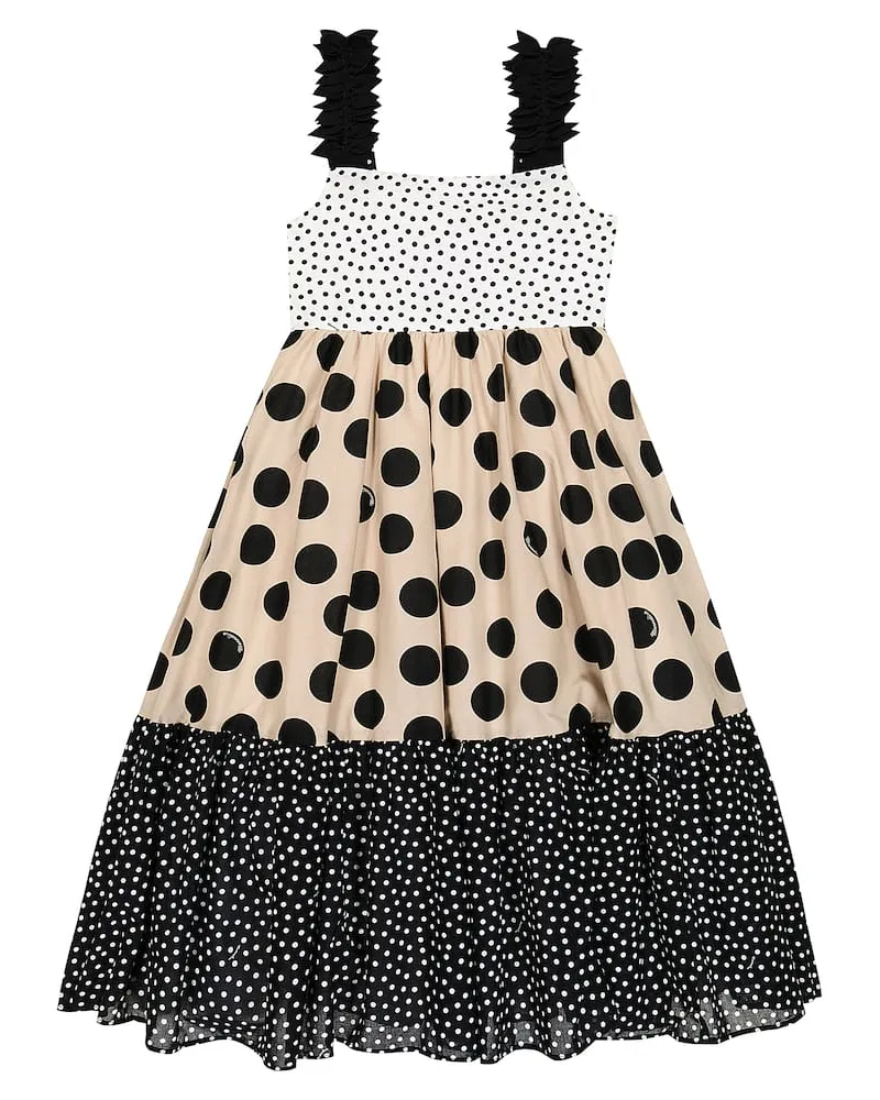 Monnalisa Kleid aus Baumwolle Weiß