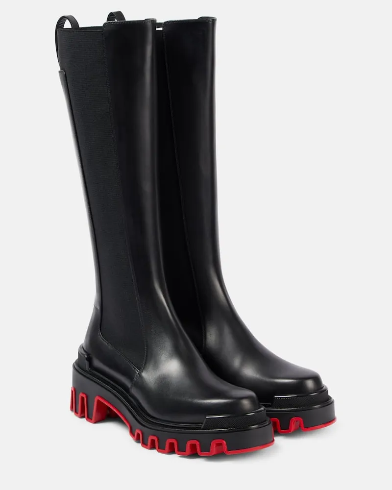 Christian Louboutin Stiefel Marchacroche Dune aus Leder Schwarz