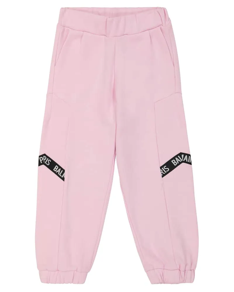 Balmain Jogginghose aus Baumwolle Rosa