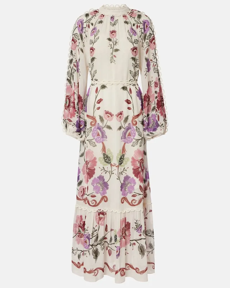 FARM Rio Bedrucktes Maxikleid Weiß