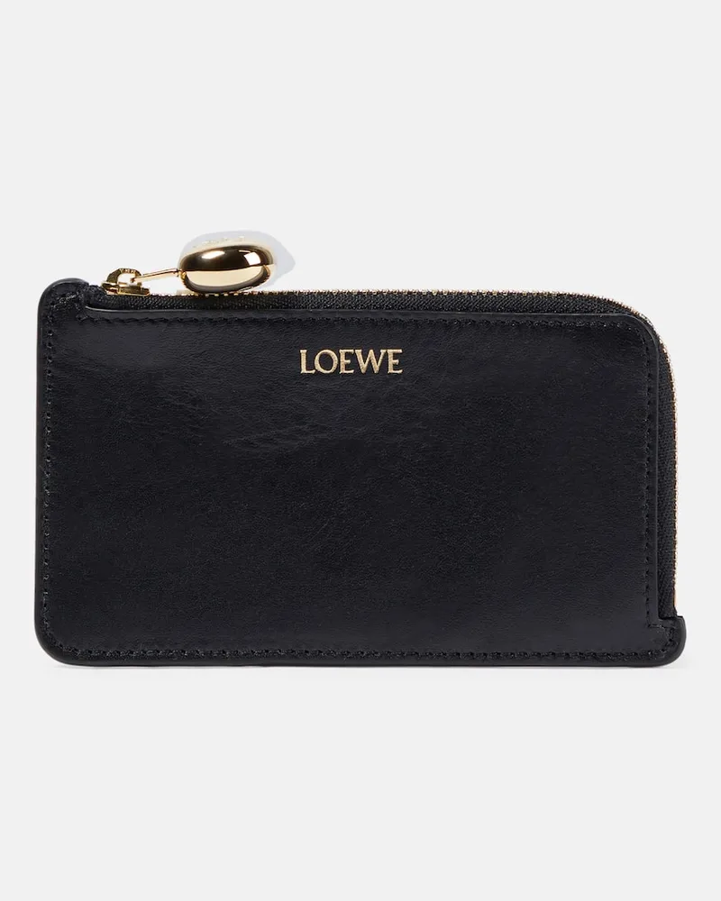 Loewe Münzetui Pebble aus Leder Schwarz