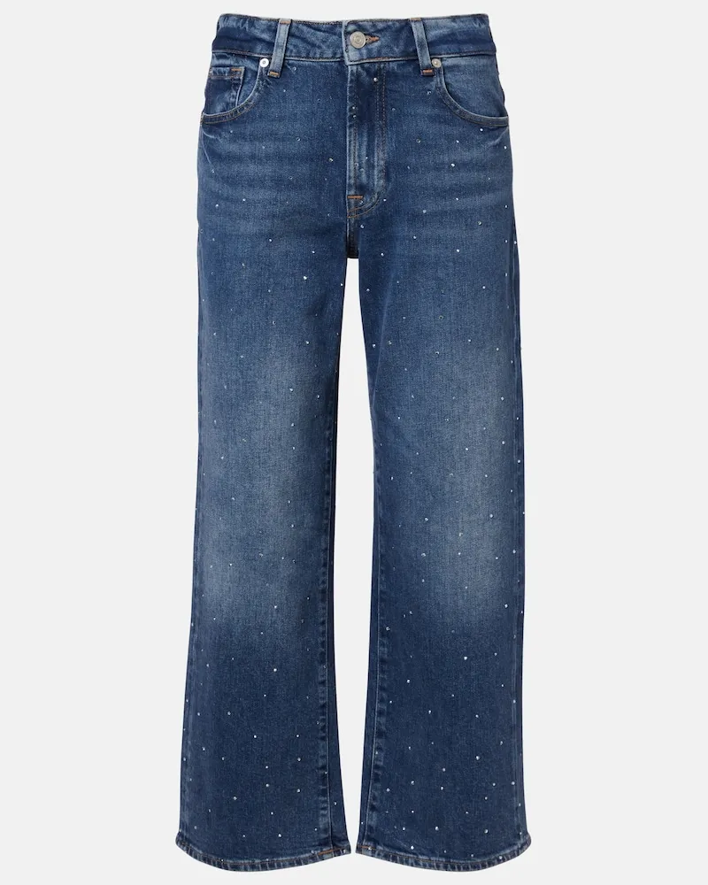 7 for all mankind Straight Jeans Stovepipe Blau