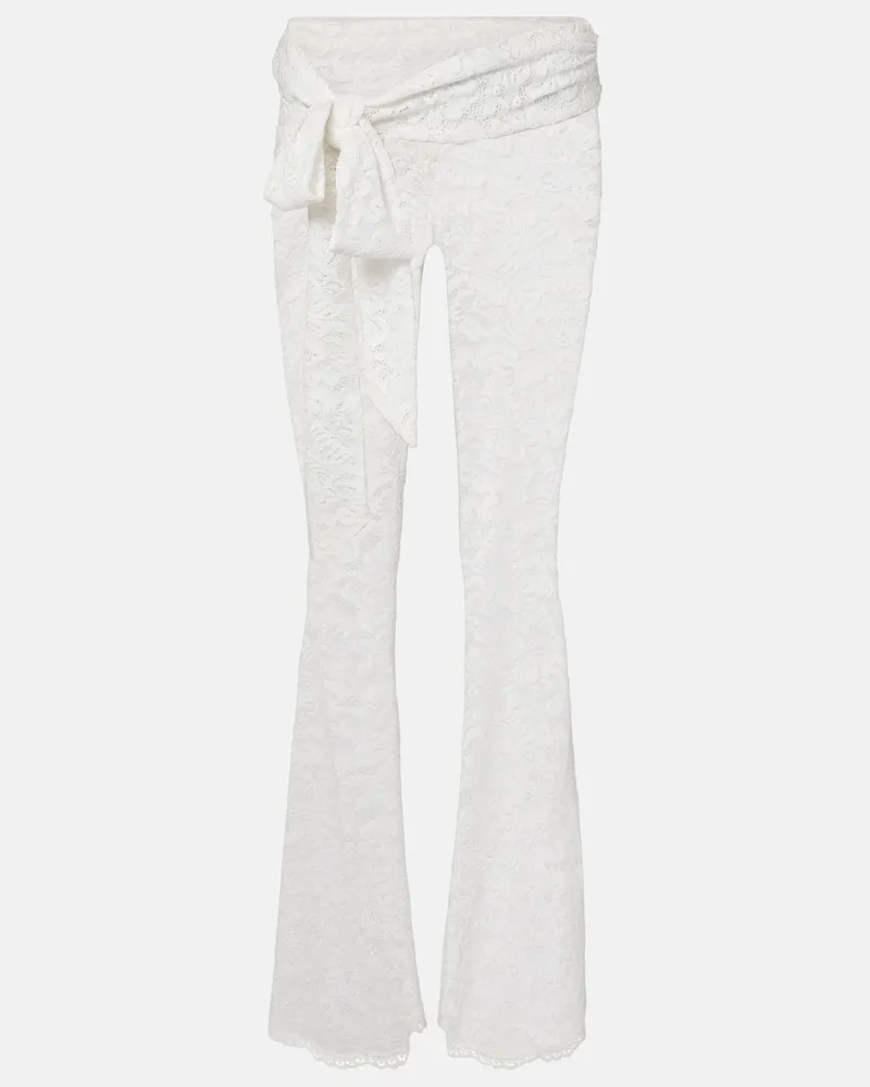 BANANHOT Schlaghose Vecna aus Spitze Weiß