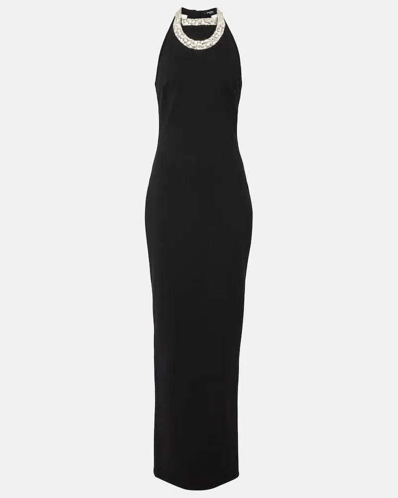 Balmain Verzierte Robe Schwarz