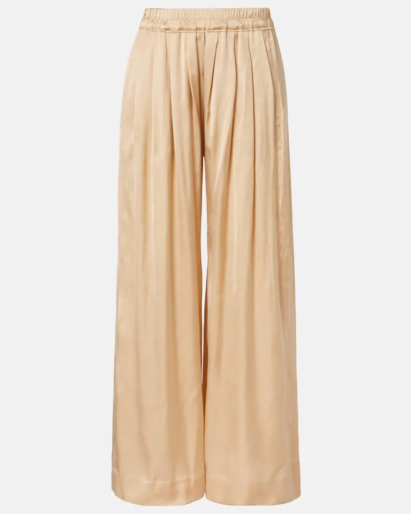 Isabel Marant Weite Hose Nolia aus Satin Gold