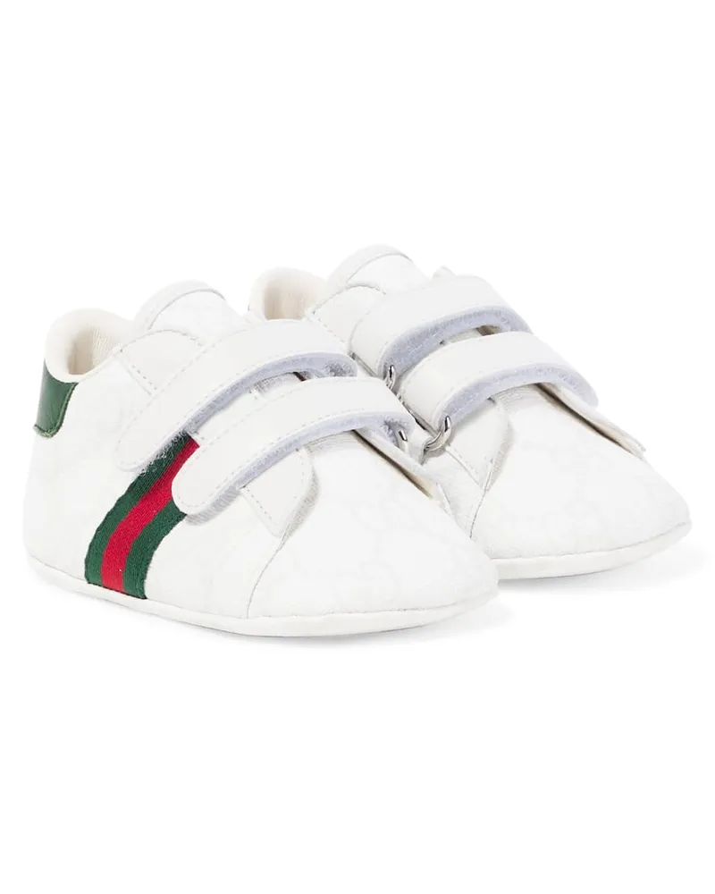 Gucci Baby Schuhe mit Leder Weiß