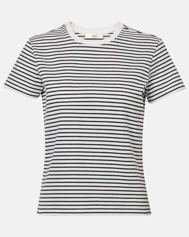 Frame Denim T-Shirt aus Baumwolle Schwarz