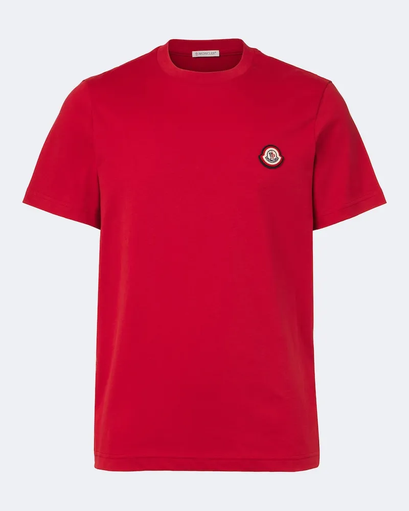 Moncler T-Shirt aus Baumwoll-Jersey Rot