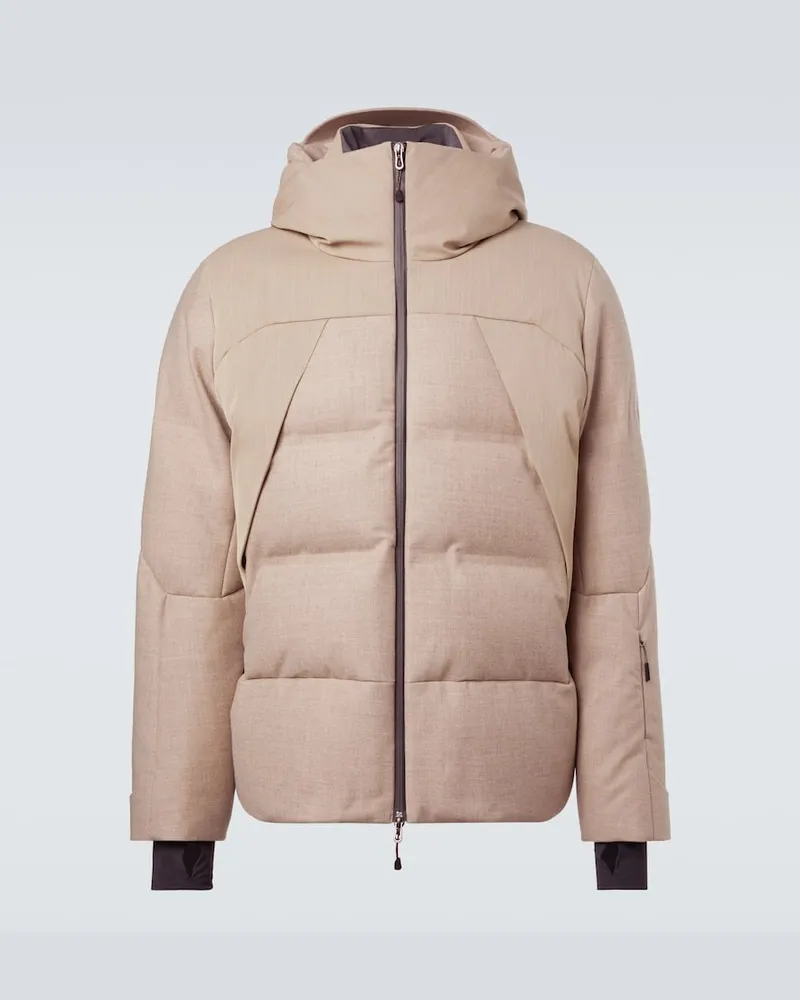 SEASE Daunenjacke Nordend aus einem Wollgemisch Beige