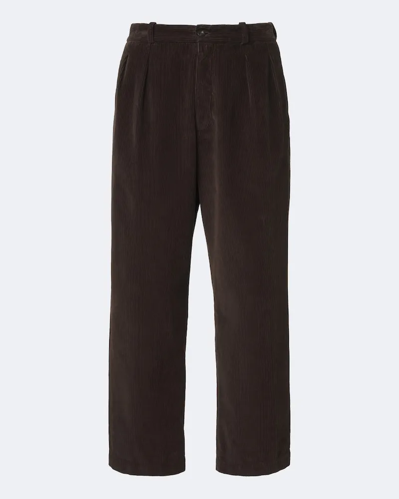 The Row Weite Hose Tuxo aus Baumwollcord Braun
