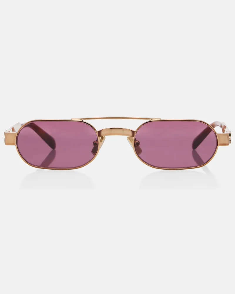 Miu Miu Ovale Sonnenbrille Rosa