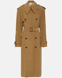 Saint Laurent Trenchcoat aus Twill Braun