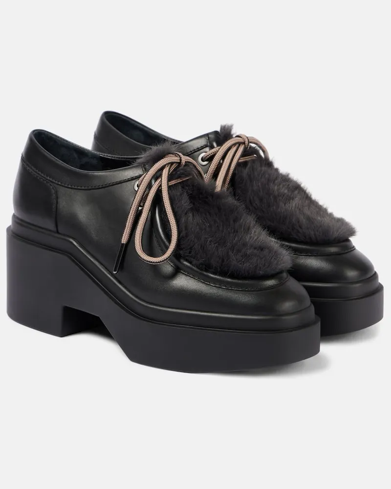 Robert Clergerie Schnürschuhe Norton aus Leder Schwarz
