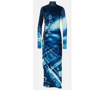 Bedrucktes Maxikleid Pigalle aus Samt