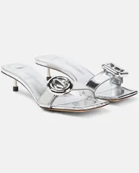 Jacquemus Pantoletten Les Sandales Regalo Basses Metallic