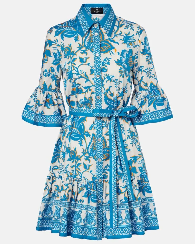 Etro Bedrucktes Hemdblusenkleid Multicolor