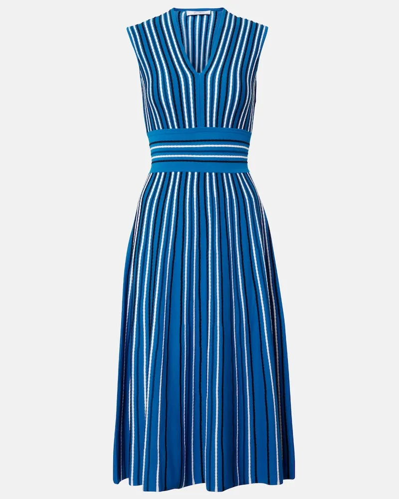 Max Mara Midikleid aus Strick Blau