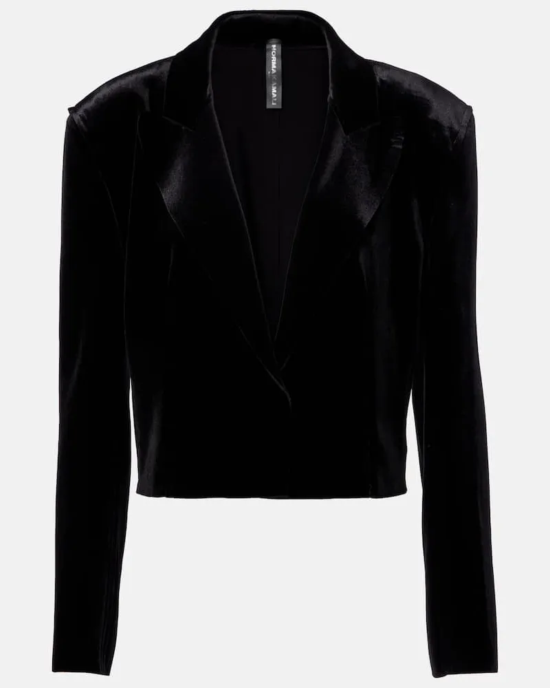 Norma Kamali Cropped-Blazer Schwarz