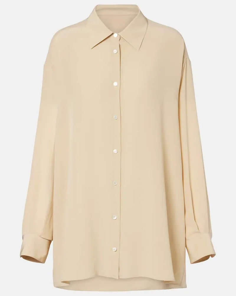 The Row Hemd Luka aus Seiden-Crêpe Gelb