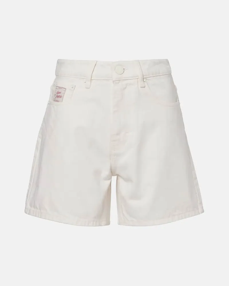 AMI Paris Jeansshorts Weiß