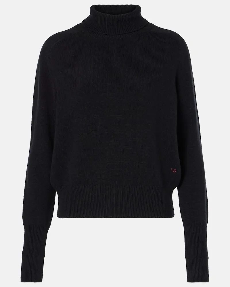 Victoria Beckham Rollkragenpullover aus Wolle Schwarz