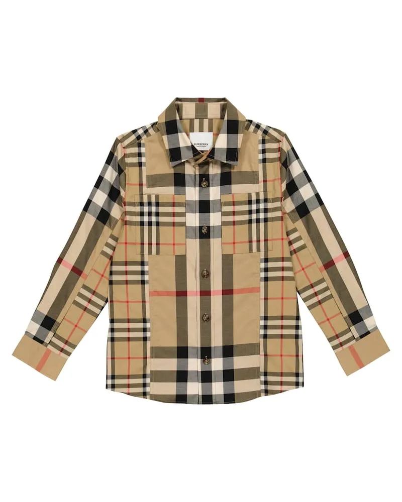 Burberry Hemd Vintage Check aus Baumwolle Beige