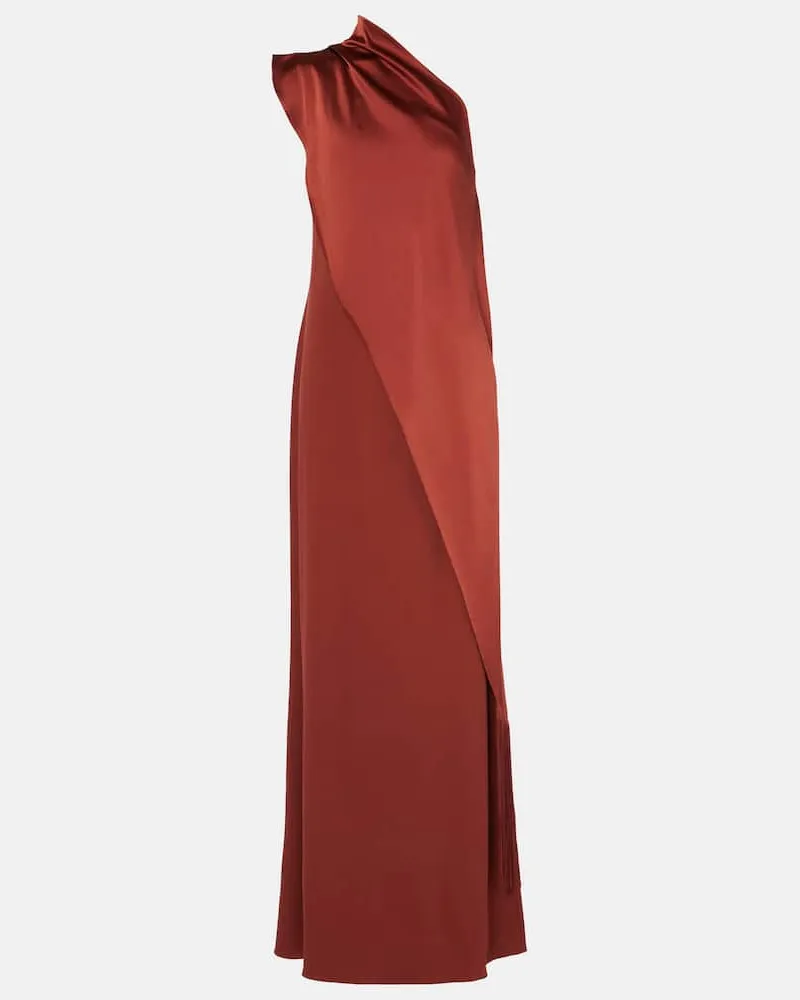 Taller Marmo One-Shoulder-Robe Berenson Orange