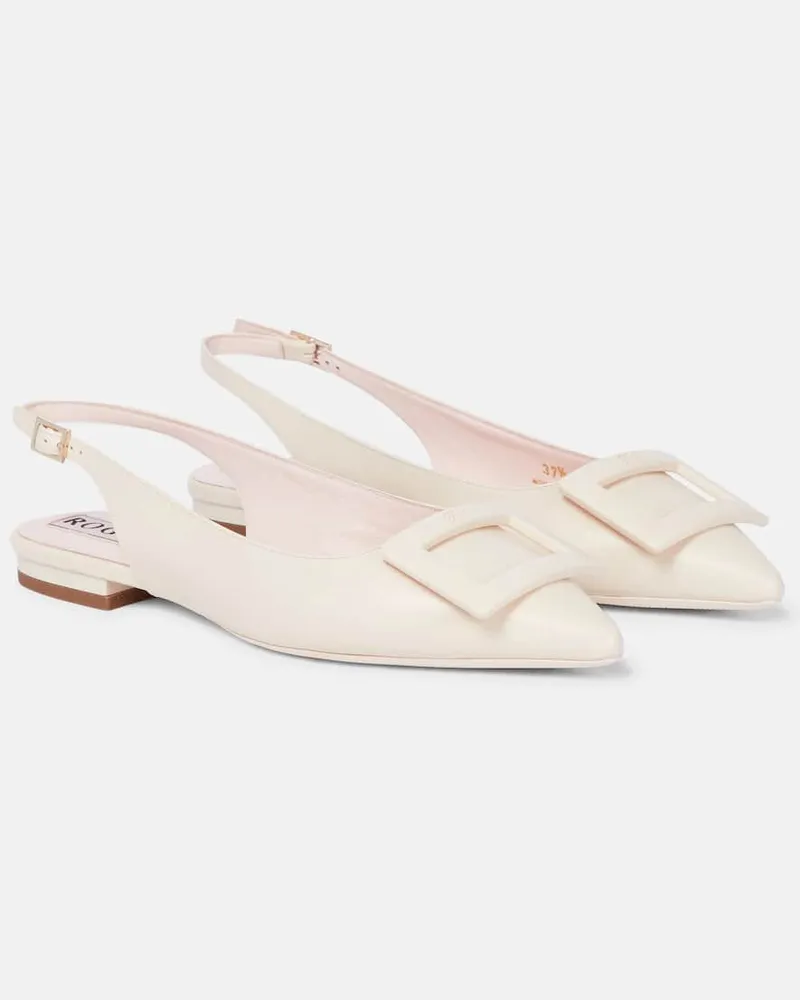 Roger Vivier Slingback-Ballerinas Gommettine Weiß