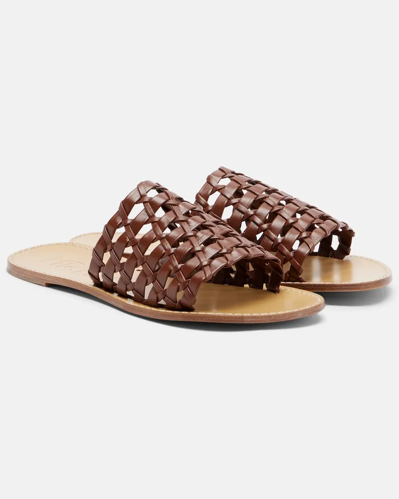 SOULIERS MARTINEZ Sandalen Estrella aus Leder Braun