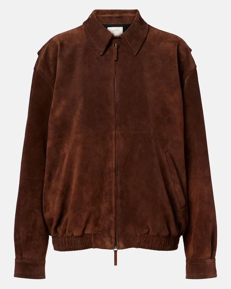 The Row Bomberjacke Roana aus Veloursleder Braun