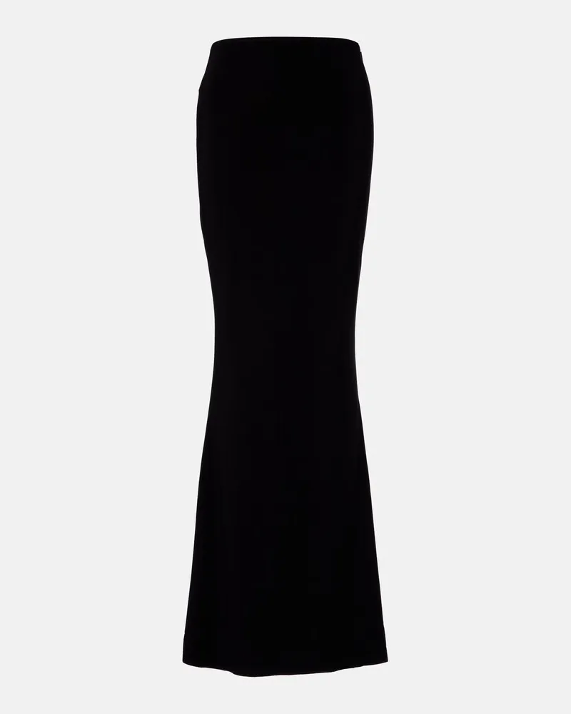 Norma Kamali Maxirock Obie aus Jersey Schwarz