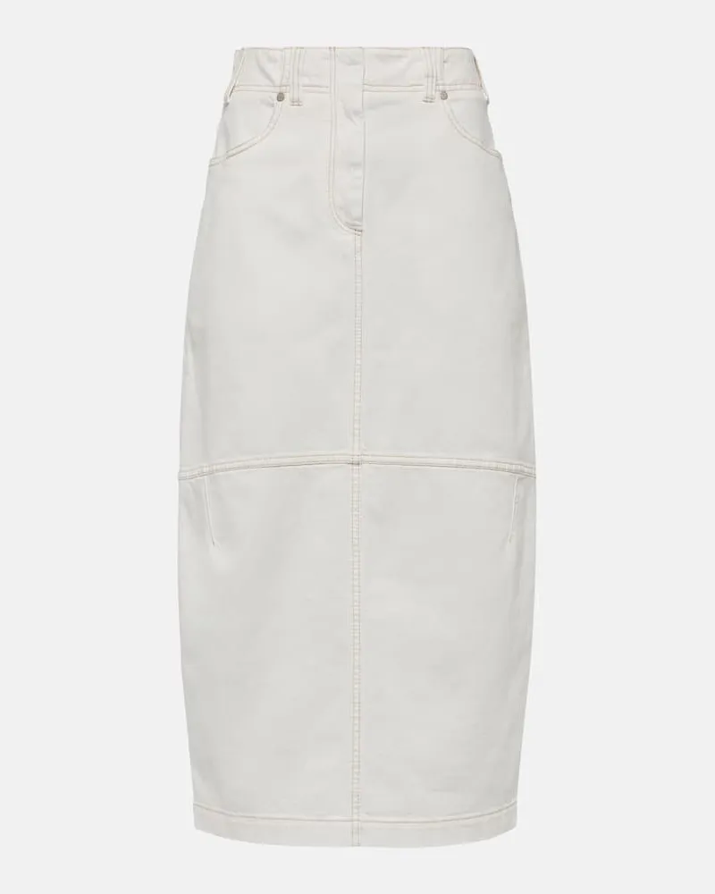 Brunello Cucinelli Jeansrock Weiß