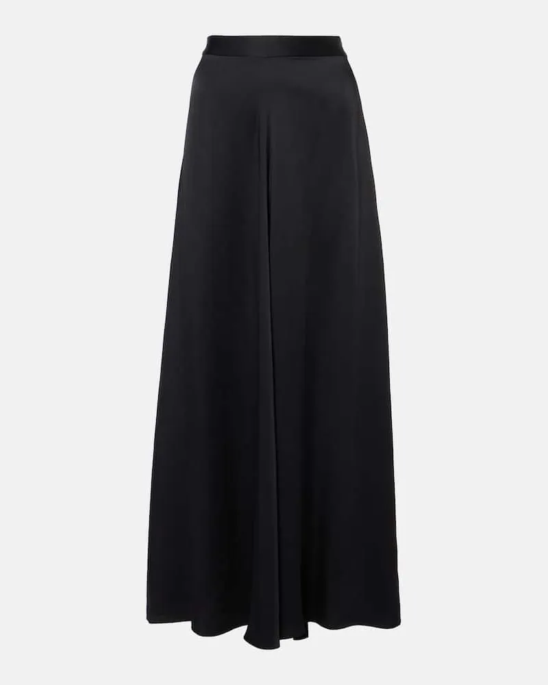 Isabel Marant Maxirock Kayana aus Satin Schwarz