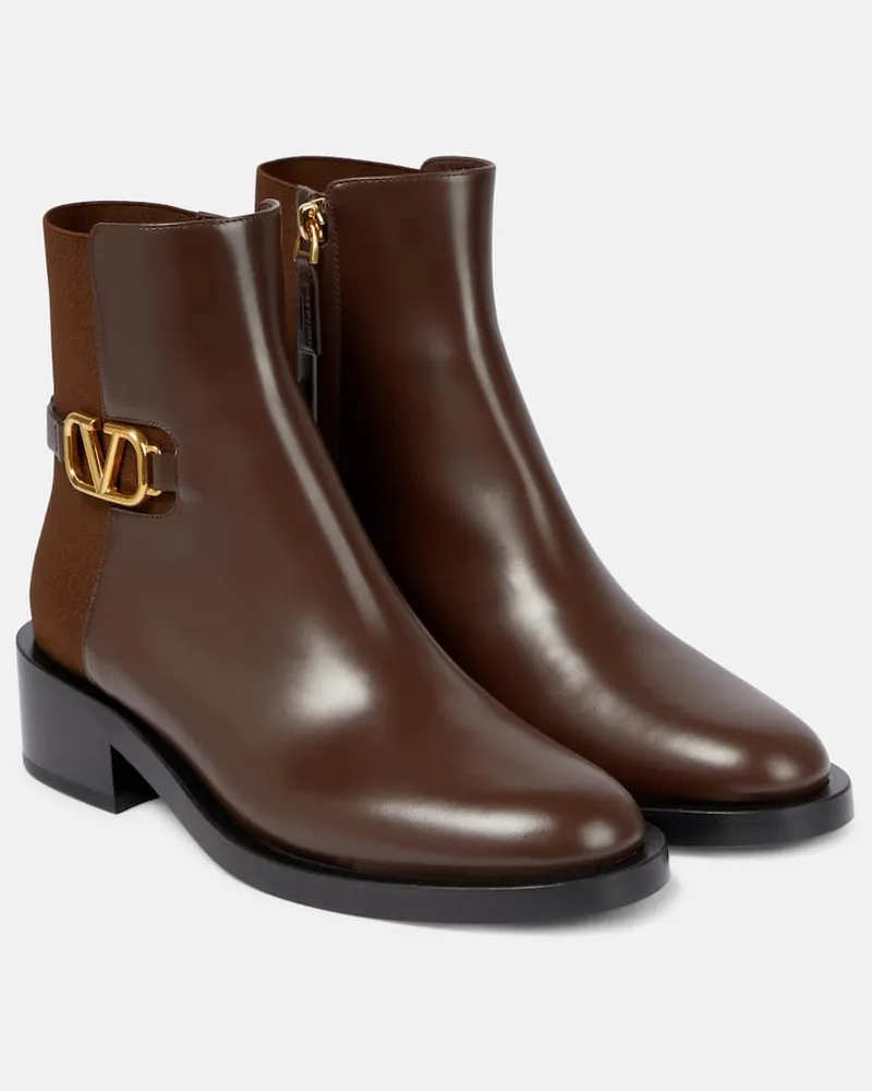 Valentino Garavani Chelsea Boots VLogo Signature Braun