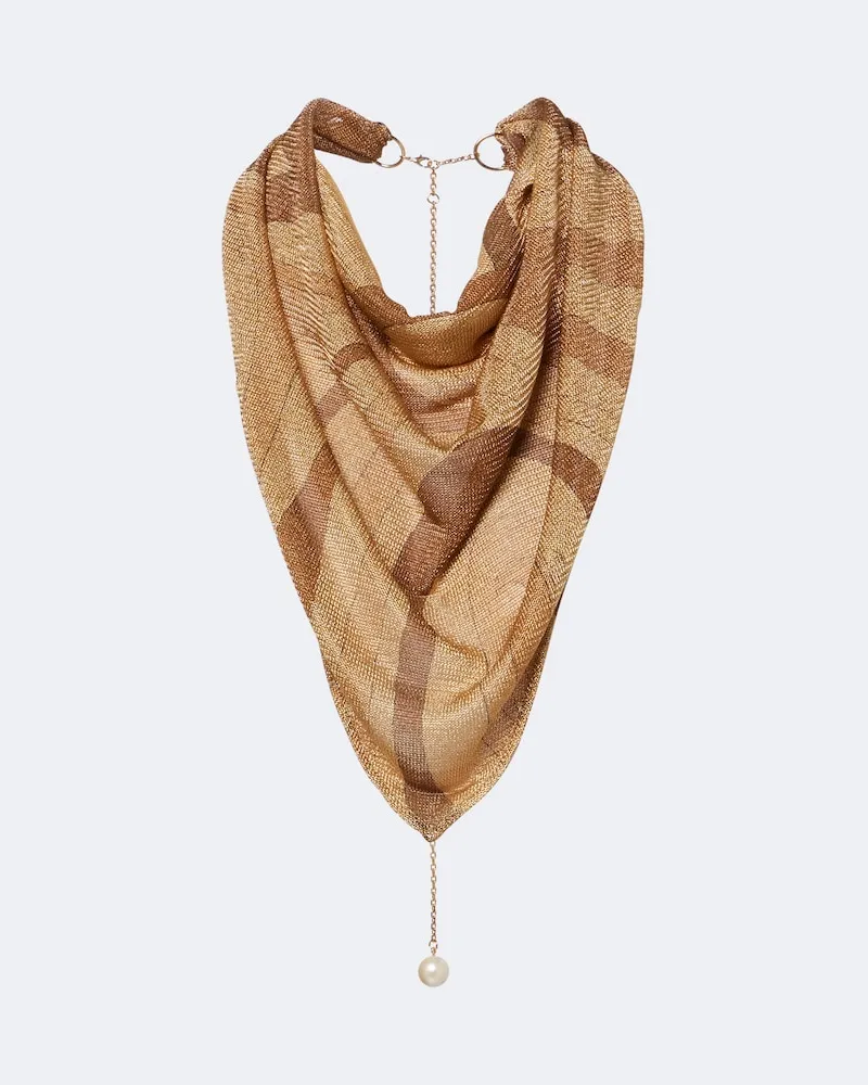 Emilio Pucci Verziertes Tuch Marmo aus Voile mit Lurex Gold