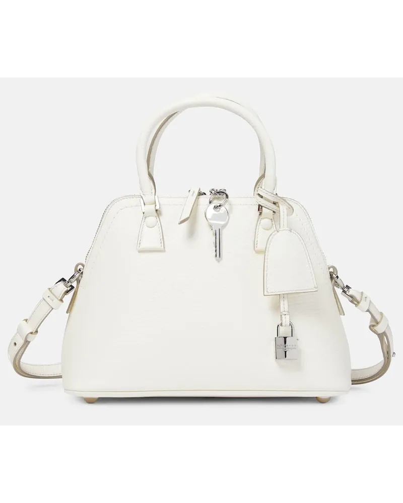 Maison Margiela Tote 5AC Mini aus Leder Weiss