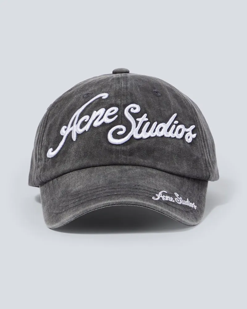 Acne Studios Baseballcap aus Baumwoll-Twill Schwarz