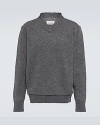 Maison Margiela Pullover aus einem Wollgemisch Grau