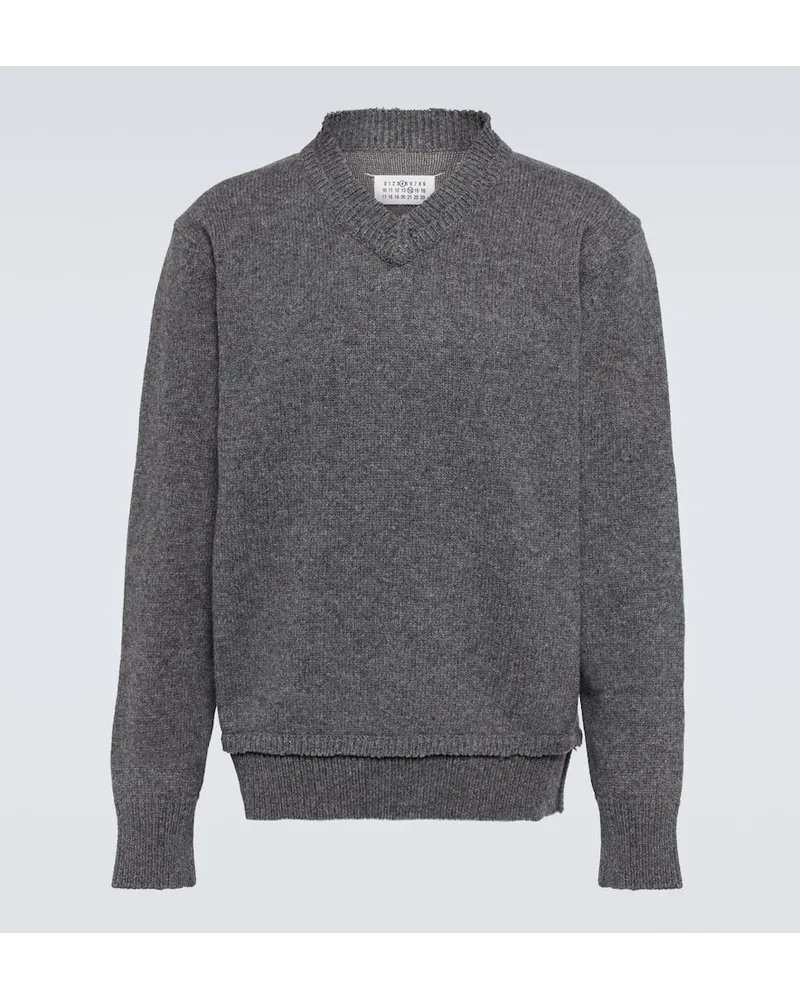 Maison Margiela Pullover aus einem Wollgemisch Grau