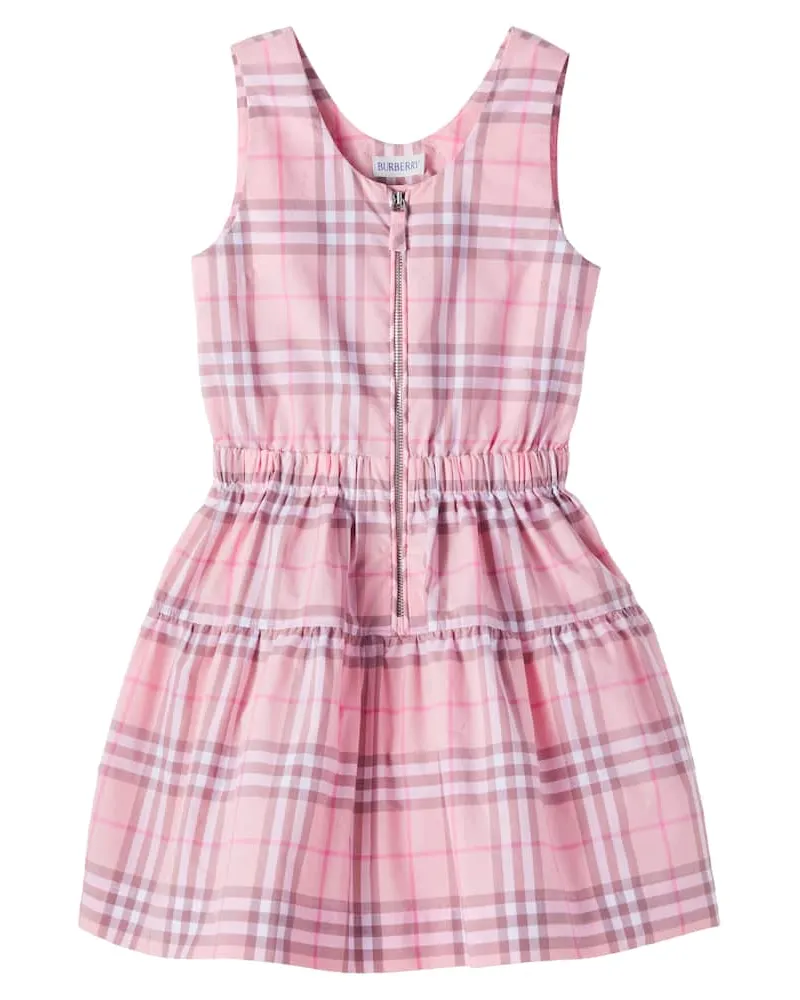 Burberry Kleid Burberry Check aus Baumwolle Rosa