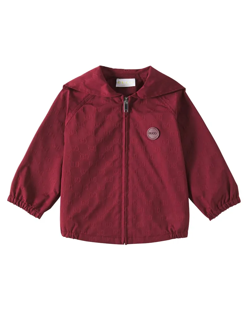 Gucci Baby Jacke GG aus Twill Rot