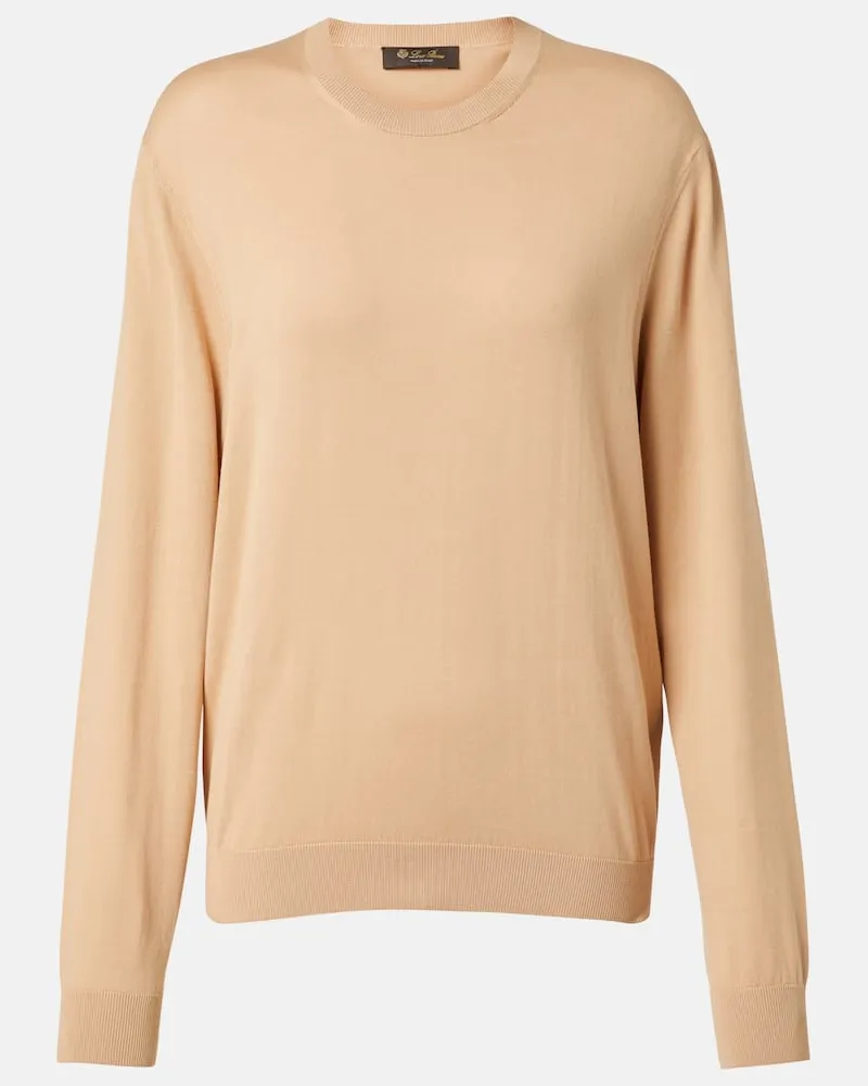 Loro Piana Pullover Ice Wish aus Baumwolle Beige