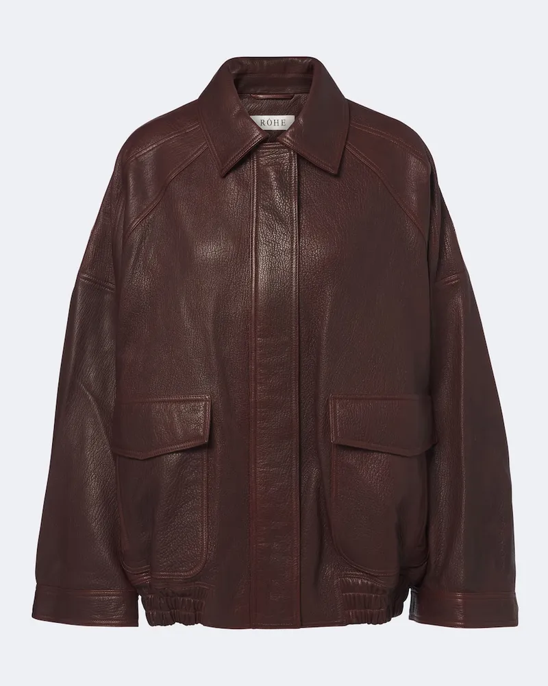 Róhe Róhe Blouson aus Leder Braun